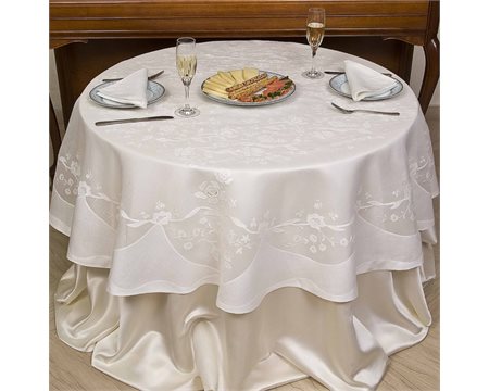 Madeira Handmade Round Tablecloth 180cm with 8 Napkins