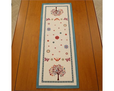 Tree-Butterflies Tapestry Runner 45cm x 140cm