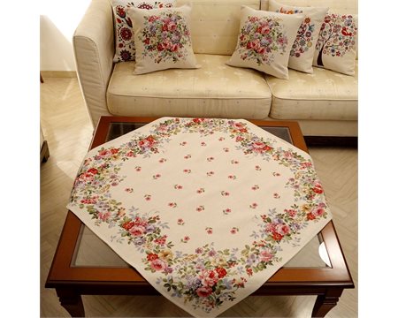 Colorful Bouquet Round Tapestry Tablecloth 165cm