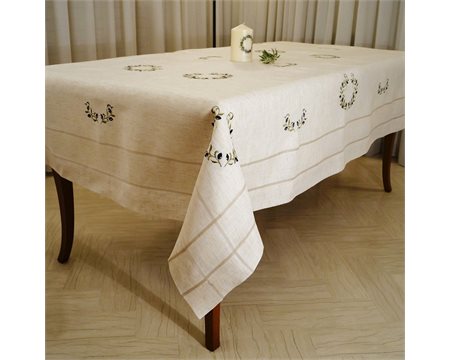 Phoebe Machine-embroidered square tablecloth 135cm x 135cm