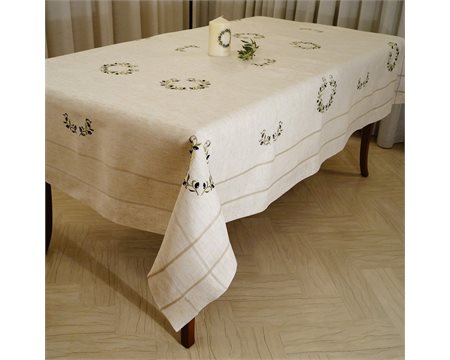 Phoebe Machine-embroidered rectangulare tablecloth 125cm x 170cm