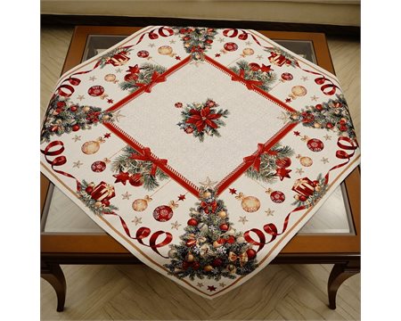 Gift Christmas Tree Square Tapestry Tablecloth 100cm