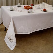 Grace Machine- Embroidered Rectangular Tablecloth 135cm x 180cm