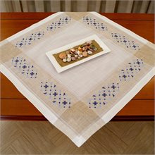 Delos Machine-Embroidered Square Tablecloth 135cm x 135cm