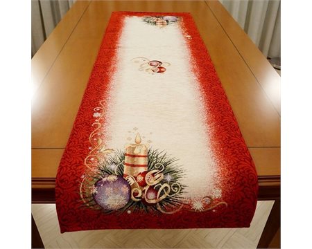 Κεριά Κόκκινο Ράνερ Ταπισερί-Στόφα 43cm x 135cm