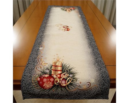 Κεριά Γκρι Ράνερ Ταπισερί-Στόφα 43cm x 135cm