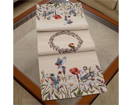 Lavender Wreath Rectangular Tapestry Runner 37cm x 100cm