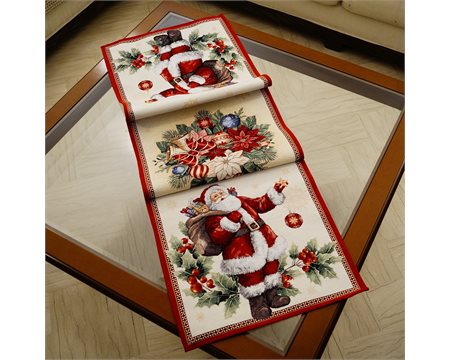 Άι-Βασίλης Γκι Ράνερ Ταπισερί-Στόφα 43cm x 138cm