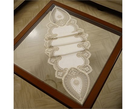 Βελούδο Τούλι Ράνερ σε βελούδο και δαντέλα κεντημένη στη μηχανή 43cm x 165cm