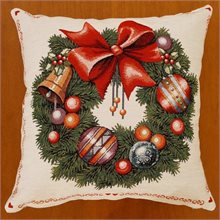 Στεφάνι-Φιόγκος Σενίλ Κάλυμμα Μαξιλαριού 42cm x 42cm