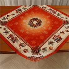 Musical Notes-Wreath Square Tapestry Tablecloth 100cm