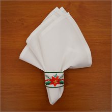 Alexandrian Flower Machine-embroidered Napkin Ring