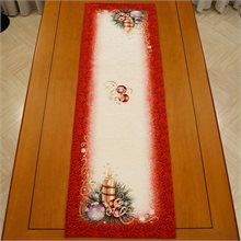 Κεριά Κόκκινο Ράνερ Ταπισερί-Στόφα 36cm x 100cm